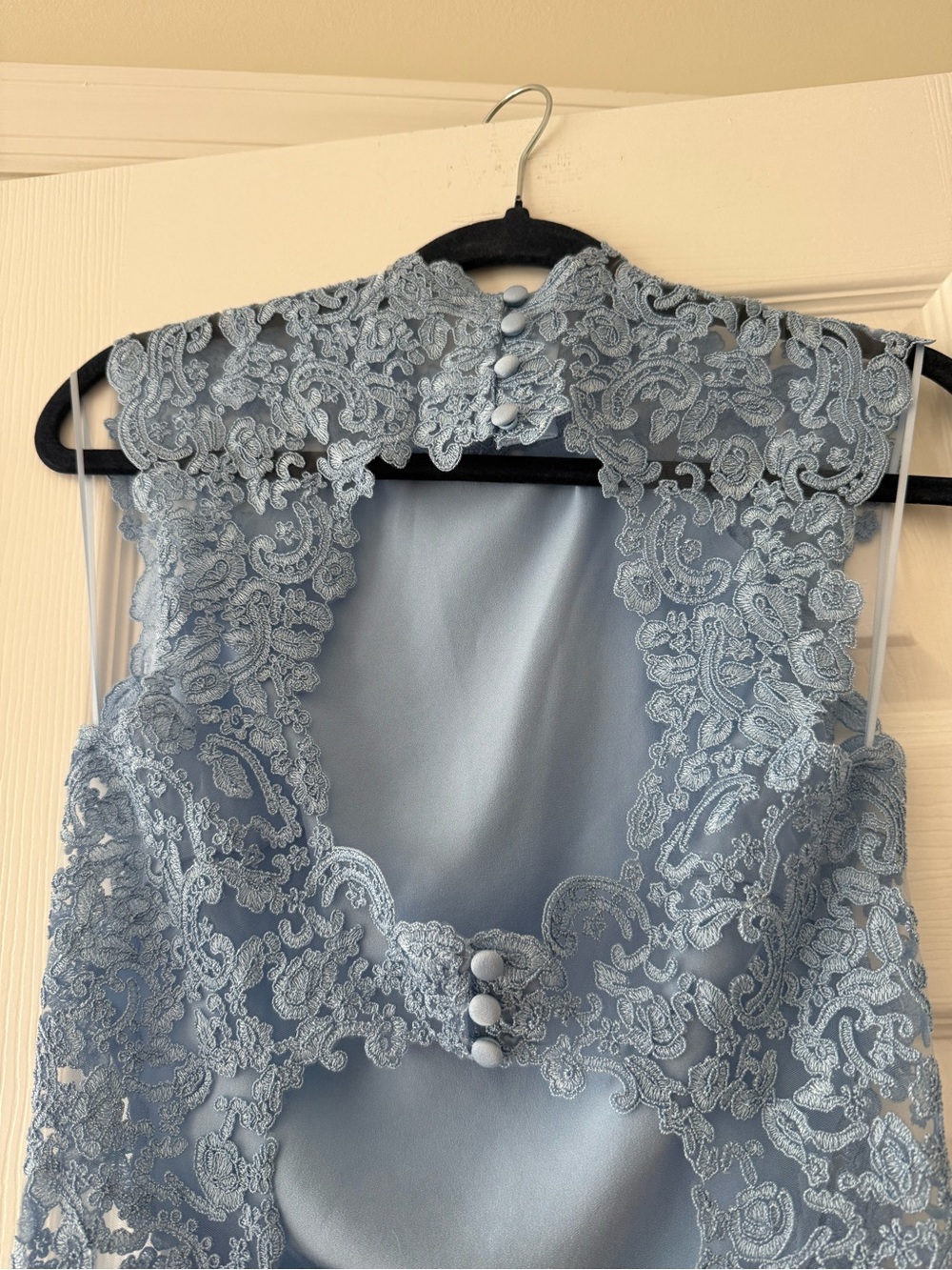 Cult Gaia Riti Lace Trim Open Back Mini Dress Coastal Blue NEW with tags - Picture 6 of 14